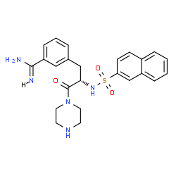 ChemSpider 2D Image | N-ALPHA-(2-NAPHTHYLSULFONYL)-3-AMIDINO-L-PHENYLALANINE PIPERAZIDE | C24H27N5O3S