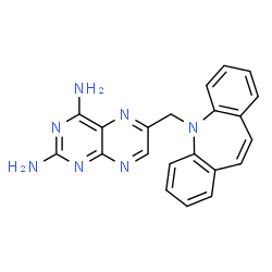 ChemSpider 2D Image | N-((2,4-diaminopteridin-6-yl)methyl)dibenz(b,f)azepine | C21H17N7