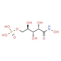 ChemSpider 2D Image | (2R,3R,4S)-2,3,4-Trihydroxy-5-(hydroxyamino)-5-oxopentyl dihydrogen phosphate | C5H12NO9P