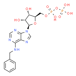 ChemSpider 2D Image | N-Benzyladenosine 5'-(trihydrogen diphosphate) | C17H21N5O10P2