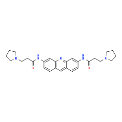 ChemSpider 2D Image | N,N'-3,6-Acridinediylbis[3-(1-pyrrolidinyl)propanamide] | C27H33N5O2