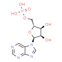 ChemSpider 2D Image | 7-(5-O-Phosphono-alpha-D-ribofuranosyl)-7H-purine | C10H13N4O7P