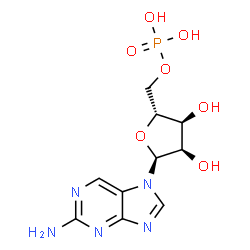 ChemSpider 2D Image | 7-(5-O-Phosphono-alpha-D-ribofuranosyl)-7H-purin-2-amine | C10H14N5O7P