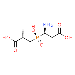 ChemSpider 2D Image | (2S)-3-[(R)-[(1R)-1-Amino-2-carboxyethyl](hydroxy)phosphoryl]-2-methylpropanoic acid | C7H14NO6P
