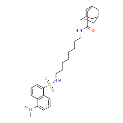 ChemSpider 2D Image | N-[8-({[5-(Dimethylamino)-1-naphthyl]sulfonyl}amino)octyl]-1-adamantanecarboxamide | C31H45N3O3S