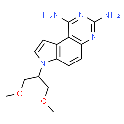 ChemSpider 2D Image | 7-(1,3-Dimethoxy-2-propanyl)-7H-pyrrolo[3,2-f]quinazoline-1,3-diamine | C15H19N5O2