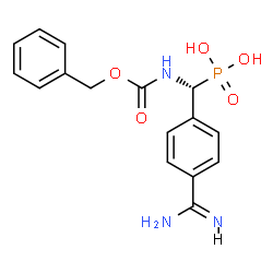 ChemSpider 2D Image | [n-(benzyloxycarbonyl)amino](4-amidinophenyl)methane-phosphonate | C16H18N3O5P