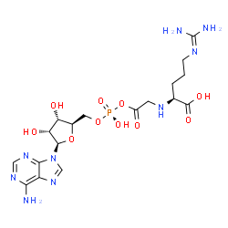 ChemSpider 2D Image | ARGININE-N-METHYLCARBONYL PHOSPHORIC ACID 5'-ADENOSINE ESTER | C18H28N9O10P