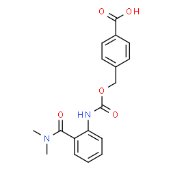 ChemSpider 2D Image | 4-(2-DIMETHYLCARBAMOYL-PHENYLCARBAMOYLOXYMETHYL)-BENZOIC ACID | C18H18N2O5