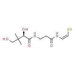 ChemSpider 2D Image | 2,4-DIHYDROXY-N-[2-(2-MERCAPTO-VINYLCARBAMOYL)-ETHYL]-3,3-DIMETHYL-BUTYRAMIDE | C11H20N2O4S