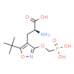 ChemSpider 2D Image | 2-amino-3-(5-tert-butyl-3-(phosphonomethoxy)-4-isoxazolyl)propionic acid | C11H19N2O7P