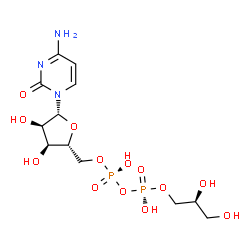 ChemSpider 2D Image | [CYTIDINE-5'-PHOSPHATE] GLYCERYLPHOSPHORIC ACID ESTER | C12H21N3O13P2