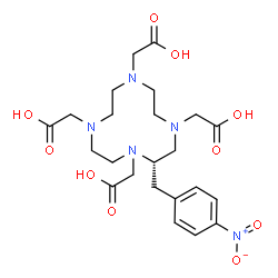 ChemSpider 2D Image | (S)-2-(4-nitrobenzyl)-DOTA | C23H33N5O10