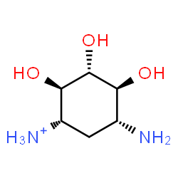 ChemSpider 2D Image | (1S,2R,3S,4S,5R)-5-Amino-2,3,4-trihydroxycyclohexanaminium | C6H15N2O3