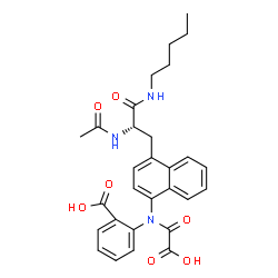 ChemSpider 2D Image | 2-{[4-(2-Acetylamino-2-pentylcarbamoyl-ethyl)-naphthalen-1-yl]-oxalyl-amino}-benzoic acid | C29H31N3O7