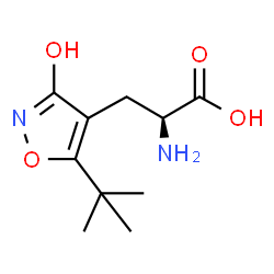 ChemSpider 2D Image | 3-(5-tert-Butyl-3-hydroxy-1,2-oxazol-4-yl)-L-alanine | C10H16N2O4