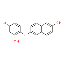 ChemSpider 2D Image | 6-(4-Chloro-2-hydroxyphenoxy)-2-naphthol | C16H11ClO3