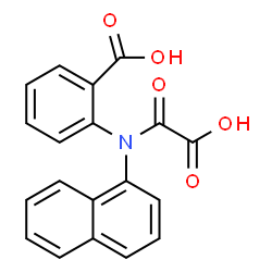 ChemSpider 2D Image | 2-[(Carboxycarbonyl)(1-naphthyl)amino]benzoic acid | C19H13NO5