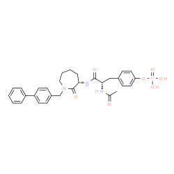 ChemSpider 2D Image | N-ACETYL-N-[1-(1,1'-BIPHENYL-4-YLMETHYL)-2-OXOAZEPAN-3-YL]-O-PHOSPHONOTYROSINAMIDE | C30H34N3O7P