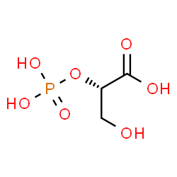 ChemSpider 2D Image | (2S)-3-Hydroxy-2-(phosphonooxy)propanoic acid | C3H7O7P