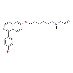 ChemSpider 2D Image | N-Allyl-6-{[1-(4-bromophenyl)-6-isoquinolinyl]oxy}-N-methyl-1-hexanamine | C25H29BrN2O