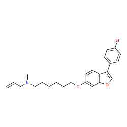 ChemSpider 2D Image | Allyl-{6-[3-(4-Bromo-Phenyl)-Benzofuran-6-Yloxy]-Hexyl-}-Methyl-Amin | C24H28BrNO2