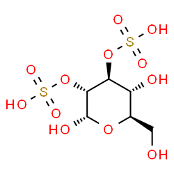ChemSpider 2D Image | 2,3-Di-O-sulfo-alpha-D-glucopyranose | C6H12O12S2