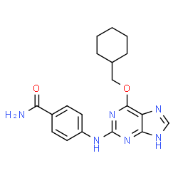 ChemSpider 2D Image | 4-(6-CYCLOHEXYLMETHOXY-9H-PURIN-2-YLAMINO)--BENZAMIDE | C19H22N6O2