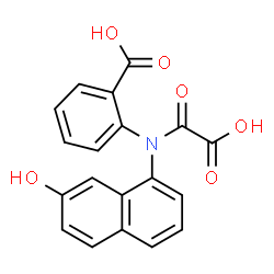 ChemSpider 2D Image | 2-[(7-HYDROXY-NAPHTHALEN-1-YL)-OXALYL-AMINO]-BENZOIC ACID | C19H13NO6