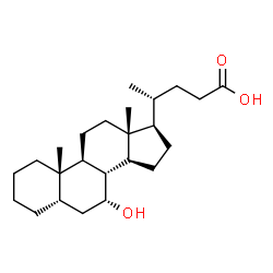 ChemSpider 2D Image | 7a-hydroxy-5b-cholanic acid | C24H40O3