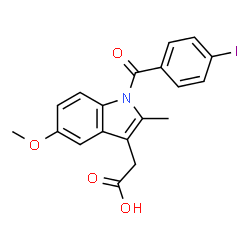 ChemSpider 2D Image | 1-(4-iodobenzoyl)-5-methoxy-2-methyl-3-indoleacetic acid | C19H16INO4