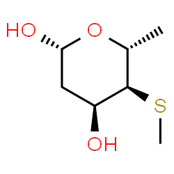 ChemSpider 2D Image | 2,6-DIDEOXY-4-THIOMETHYL-BETA-D-RIBOHEXOPYRANOSIDE | C7H14O3S