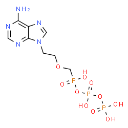 ChemSpider 2D Image | (ADENIN-9-YL-ETHOXYMETHYL)-HYDROXYPHOSPHINYL-DIPHOSPHATE | C8H14N5O10P3