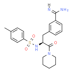 ChemSpider 2D Image | 3-[(2s)-2-{[(4-Methylphenyl)sulfonyl]amino}-3-Oxo-3-Piperidin-1-Ylpropyl]benzenecarboximidamide | C22H28N4O3S