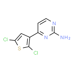 ChemSpider 2D Image | 4-(2,5-Dichloro-3-thienyl)-2-pyrimidinamine | C8H5Cl2N3S