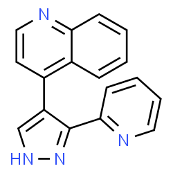 ChemSpider 2D Image | 4-[3-(2-Pyridinyl)-1H-pyrazol-4-yl]quinoline | C17H12N4