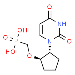 ChemSpider 2D Image | ({[(1R,2R)-2-(uracil-1-yl)cyclopentyl]oxy}methyl)phosphonic acid | C10H15N2O6P