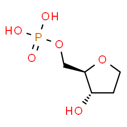 ChemSpider 2D Image | 1',2'-DIDEOXYRIBOFURANOSE-5'-PHOSPHATE | C5H11O6P