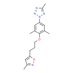 ChemSpider 2D Image | 2-{3,5-Dimethyl-4-[3-(3-methylisoxazol-5-yl)propoxy]phenyl}-5-methyl-2H-tetrazole | C17H21N5O2