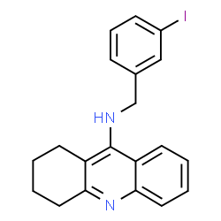 ChemSpider 2D Image | 9-(3-IODOBENZYLAMINO)-1,2,3,4-TETRAHYDROACRIDINE | C20H19IN2