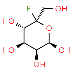 ChemSpider 2D Image | (2R,3S,4R,5S,6R)-6-Fluoro-6-(hydroxymethyl)tetrahydro-2H-pyran-2,3,4,5-tetrol | C6H11FO6
