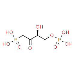 ChemSpider 2D Image | [(3S)-3-Hydroxy-2-oxo-4-(phosphonooxy)butyl]phosphonic acid | C4H10O9P2