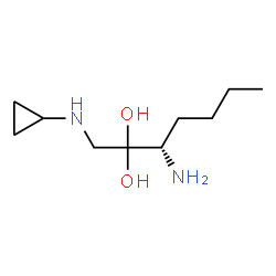 ChemSpider 2D Image | (3S)-3-Amino-1-(cyclopropylamino)-2,2-heptanediol | C10H22N2O2