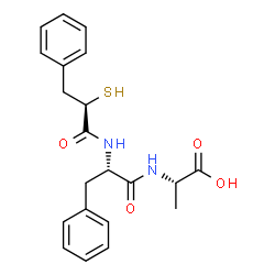 ChemSpider 2D Image | N-(3-PHENYL-2-SULFANYLPROPANOYL)PHENYLALANYLALANINE | C21H24N2O4S