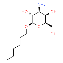 ChemSpider 2D Image | Hexyl 3-amino-3-deoxy-beta-D-galactopyranoside | C12H25NO5