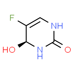 ChemSpider 2D Image | (4S)-5-Fluoro-3,4-dihydro-4-hydroxy-2(1H)-pyrimidinone | C4H5FN2O2