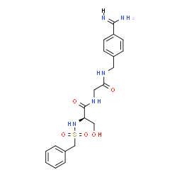 ChemSpider 2D Image | BENZYLSULFONYLSERYLGLYCINE AMIDINOBENZAMIDE | C20H25N5O5S