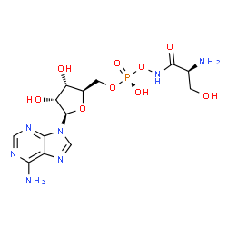 ChemSpider 2D Image | SERYL-HYDROXAMATE-ADENOSINE MONOPHOSPHATE | C13H20N7O9P