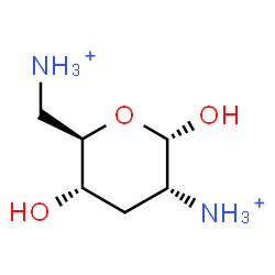 ChemSpider 2D Image | 2,6-Diammonio-2,3,6-trideoxy-alpha-D-ribo-hexopyranose | C6H16N2O3