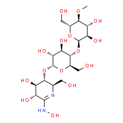 ChemSpider 2D Image | 3S,4S,5R,6R)-3,4,5-trihydroxy-6-hydroxymethyl-piperidin-2-one4'-O-methyl-maltosyl-alpha (1,4)-(Z | C19H34N2O15